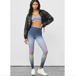 ALO Vapor High-Waist Gradient Dusk Legging and Bra SET